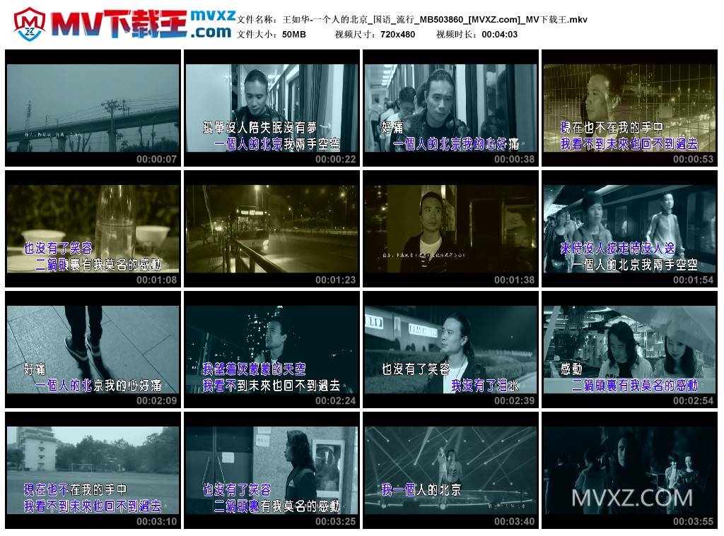 王如华-一个人的北京_国语_流行_MB503860